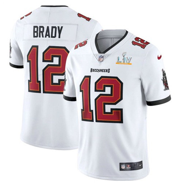 Youth Tampa Bay Buccaneers #12 Tom Brady White 2021 Super Bowl LV Limited Stitched NFL Jersey